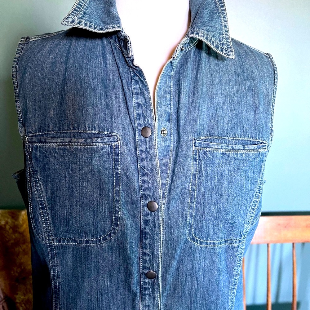 🌻 THE TERRITORY AHEAD DENIM DRESS Sz 12